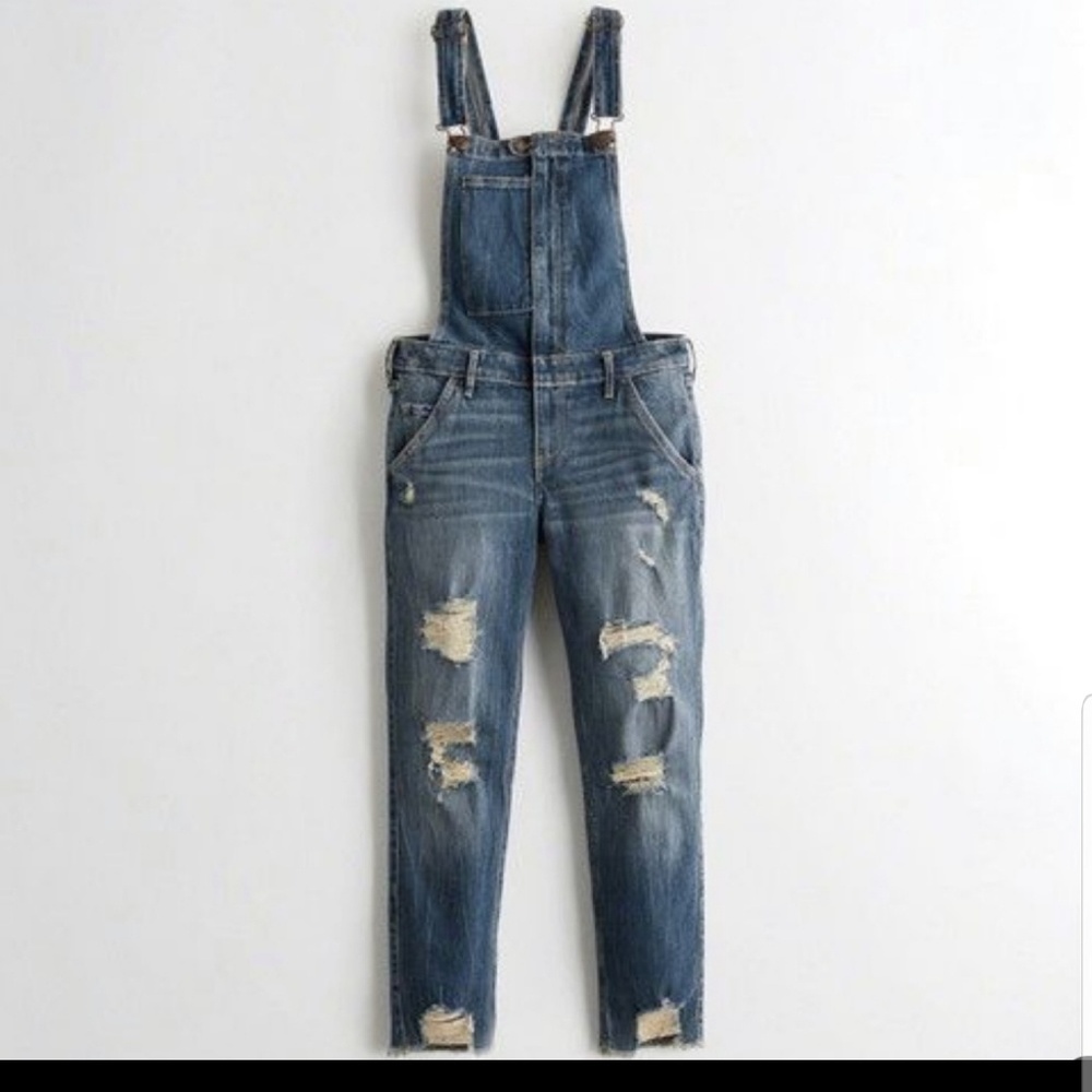 Hollister super skinny crop overall
